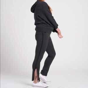 Universal Standard Skinny Ponte Charcoal Pant with Black Stripe Size 2XS 6-8